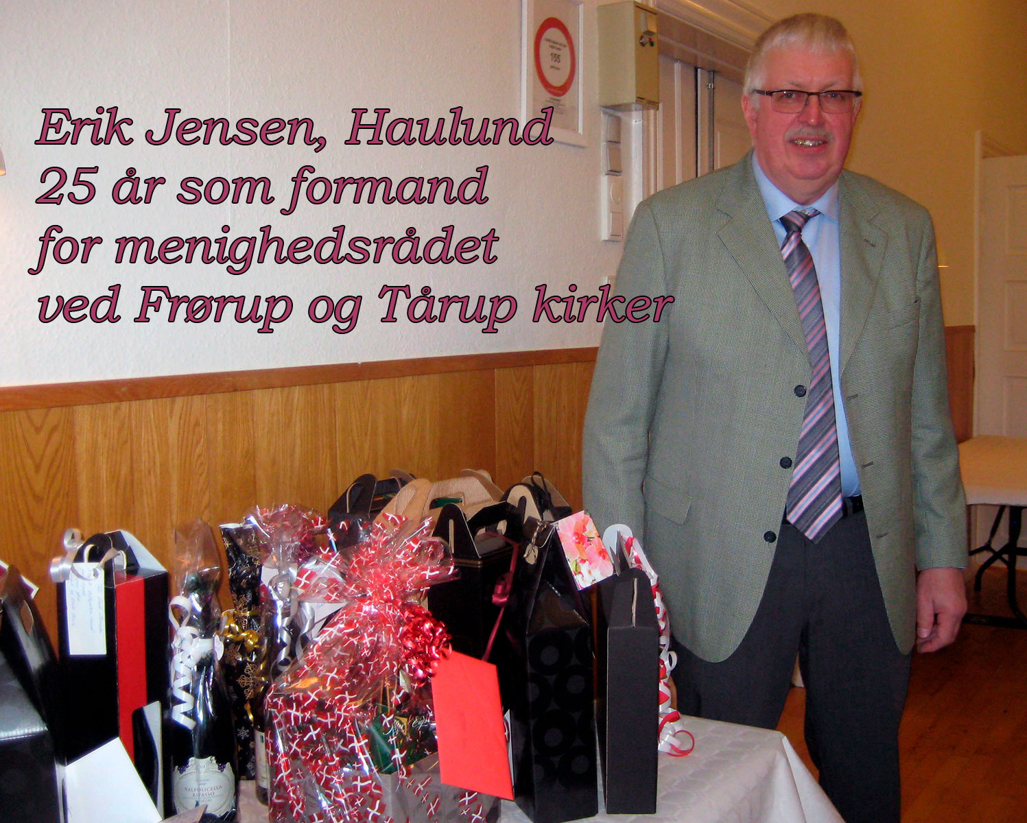 Reception for Erik Jensen i Tårup Forsamlingshus