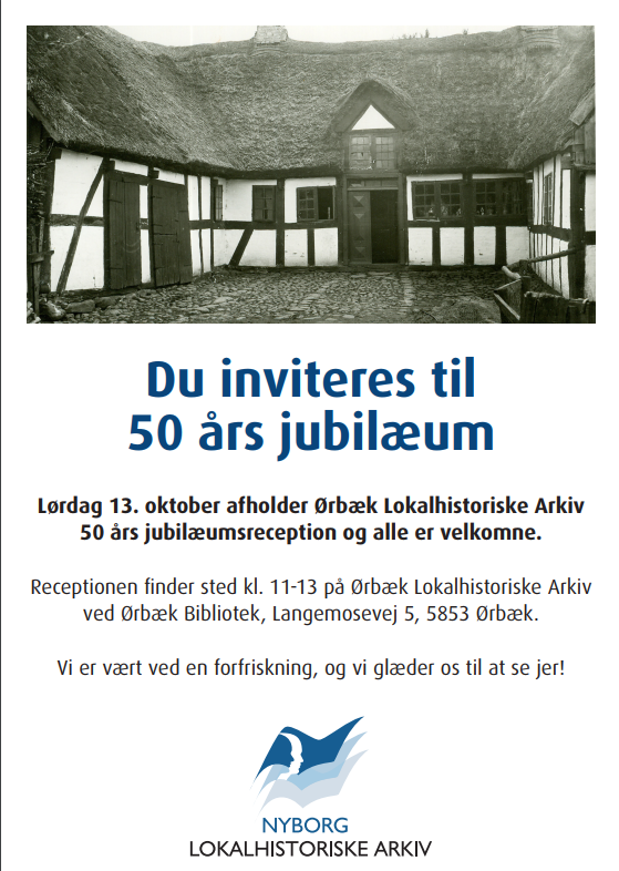 50 års jubilæum i Ørbæk Lokalhistoriske Arkiv.